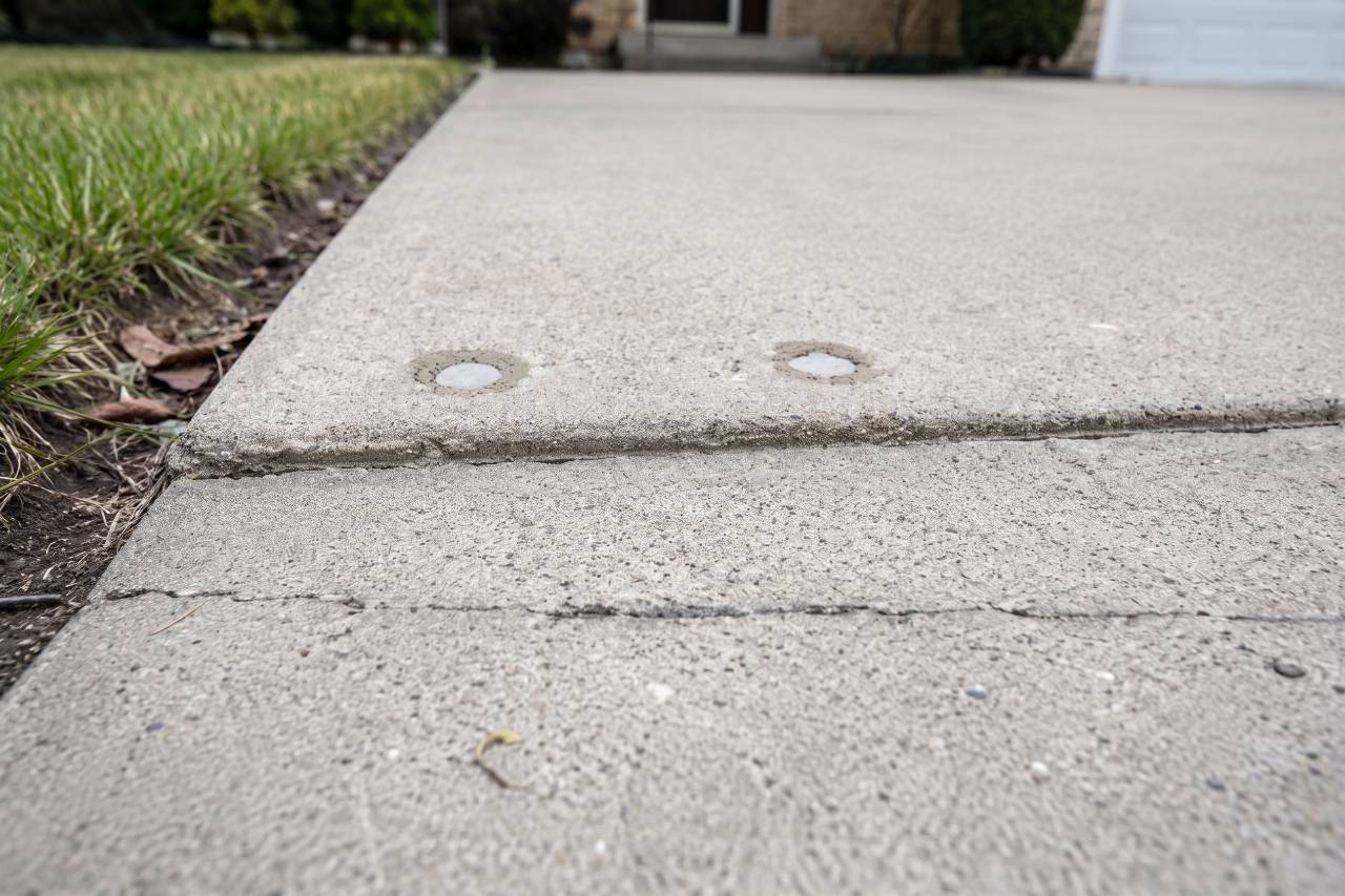 After polylevel done on a side walk